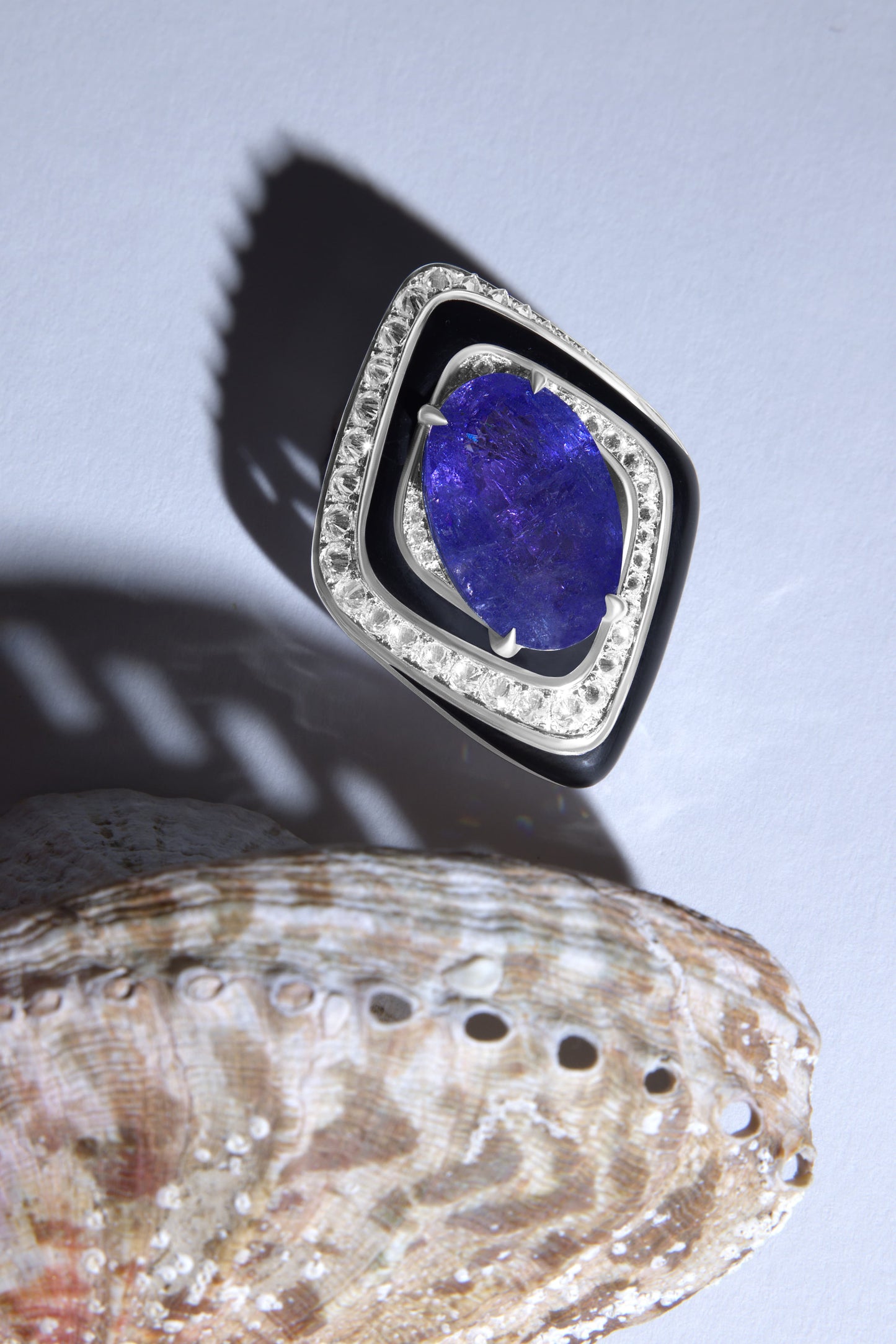 Tanzanite Brooch in Enamel