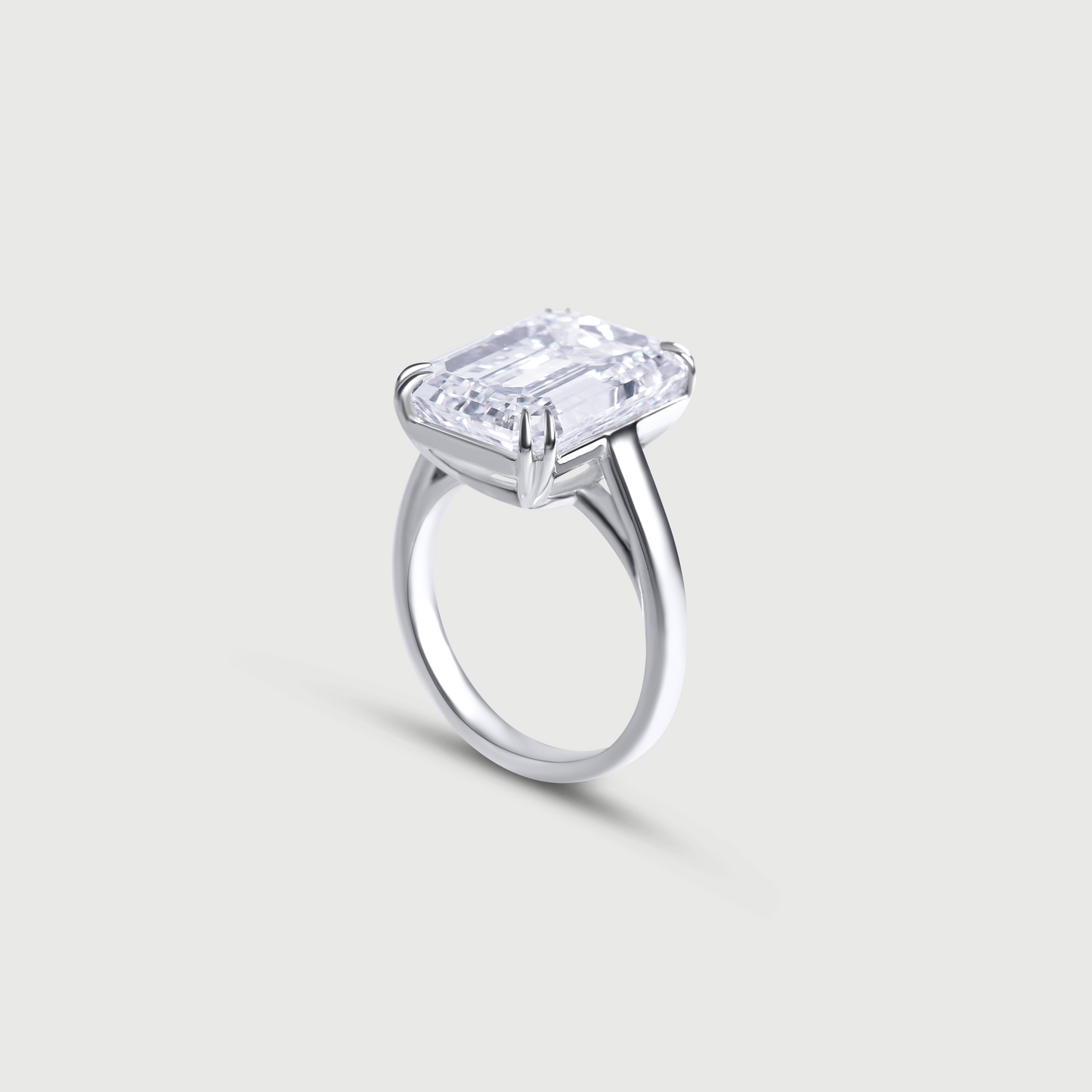 Diamond Emerald Cut Engagement Ring