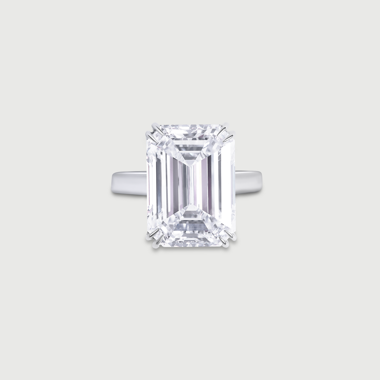 Diamond Emerald Cut Engagement Ring