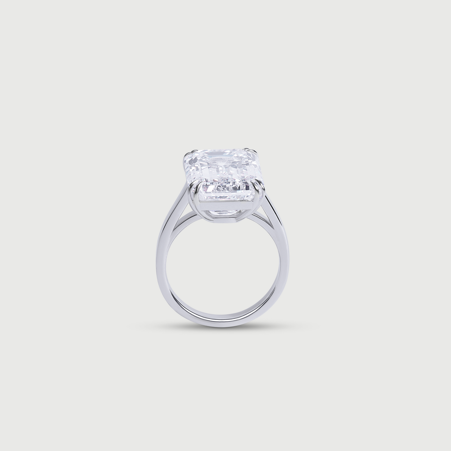 Diamond Emerald Cut Engagement Ring