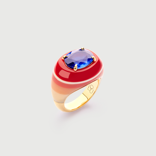 Sapphire Ring in Resin