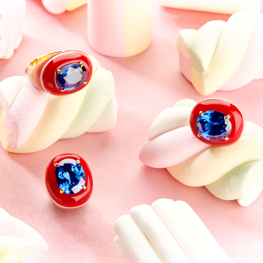 Sapphire Ring in Resin