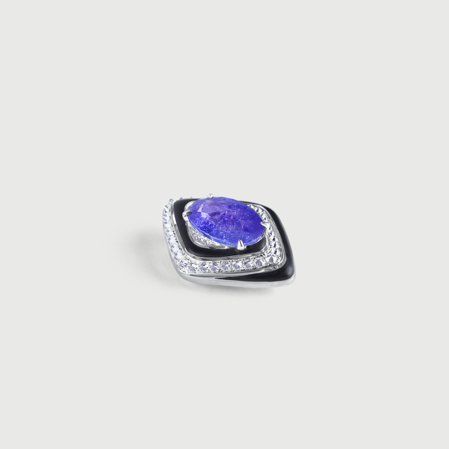 Tanzanite Brooch in Enamel