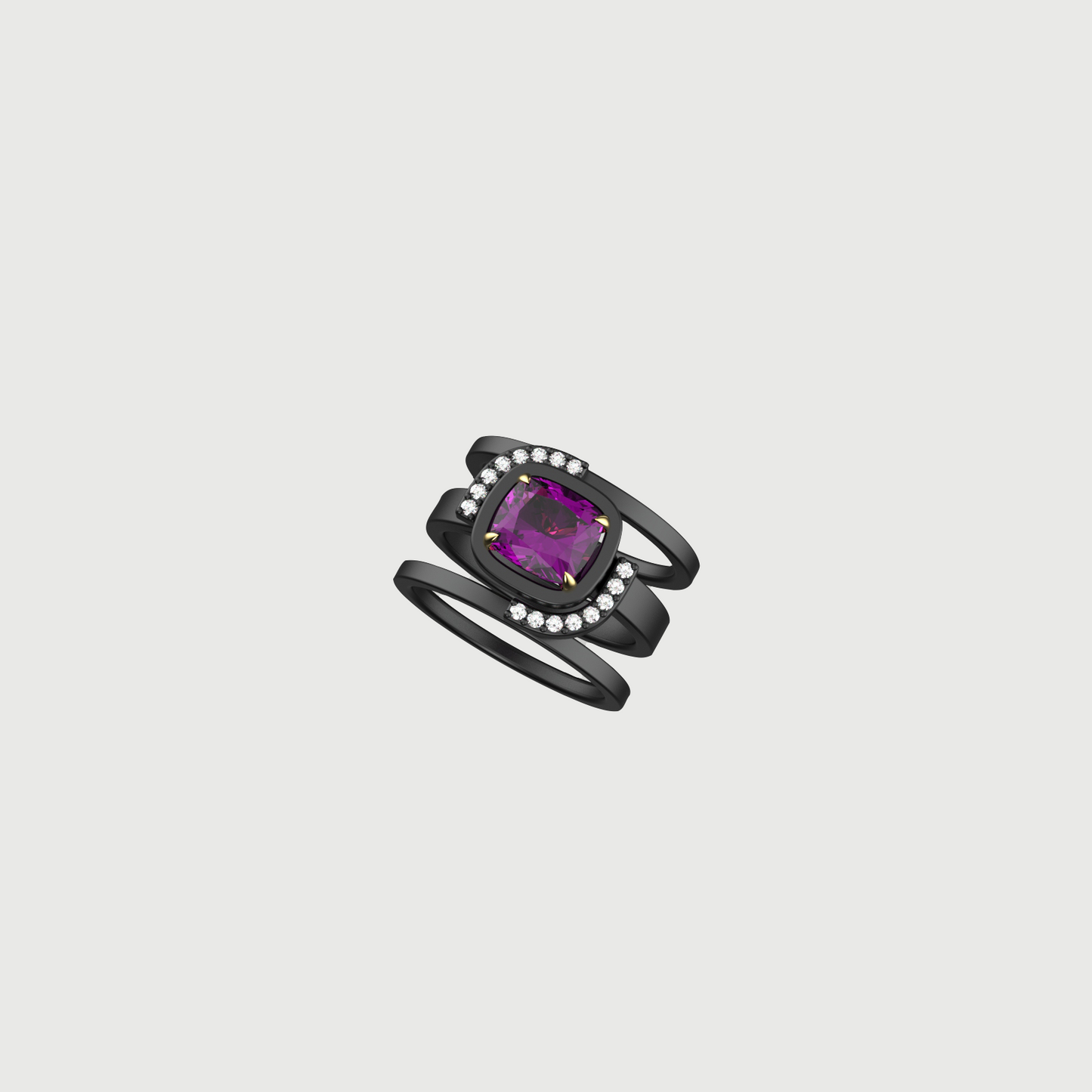 Rhodolite & Diamond Ring