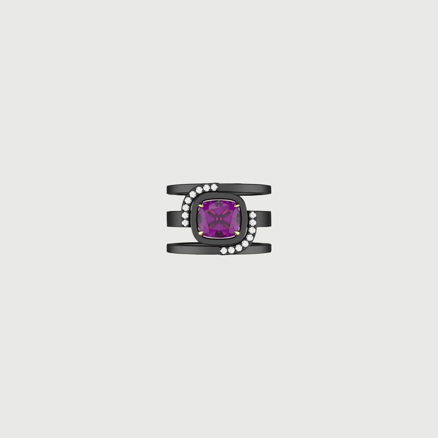 Rhodolite & Diamond Ring