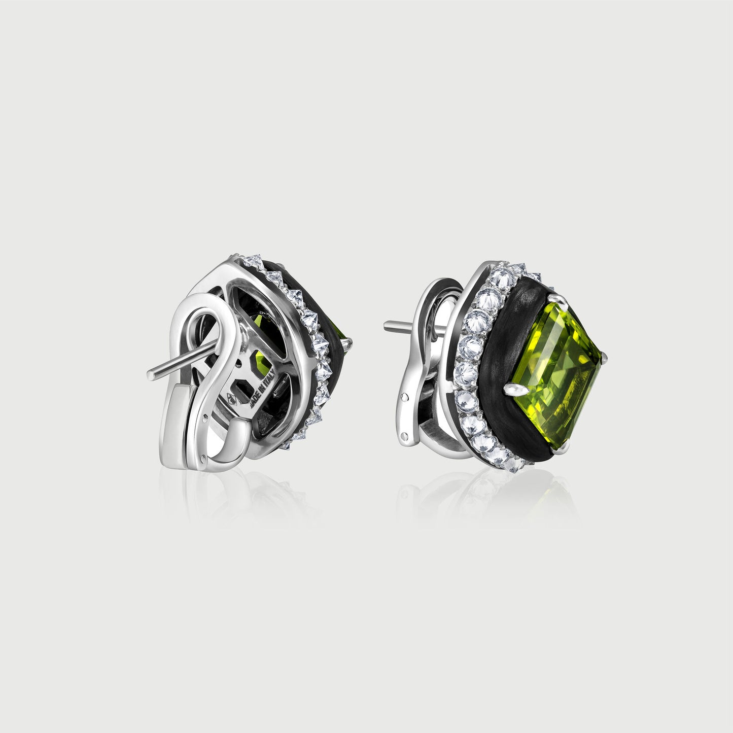 Peridot & Diamond Earrings