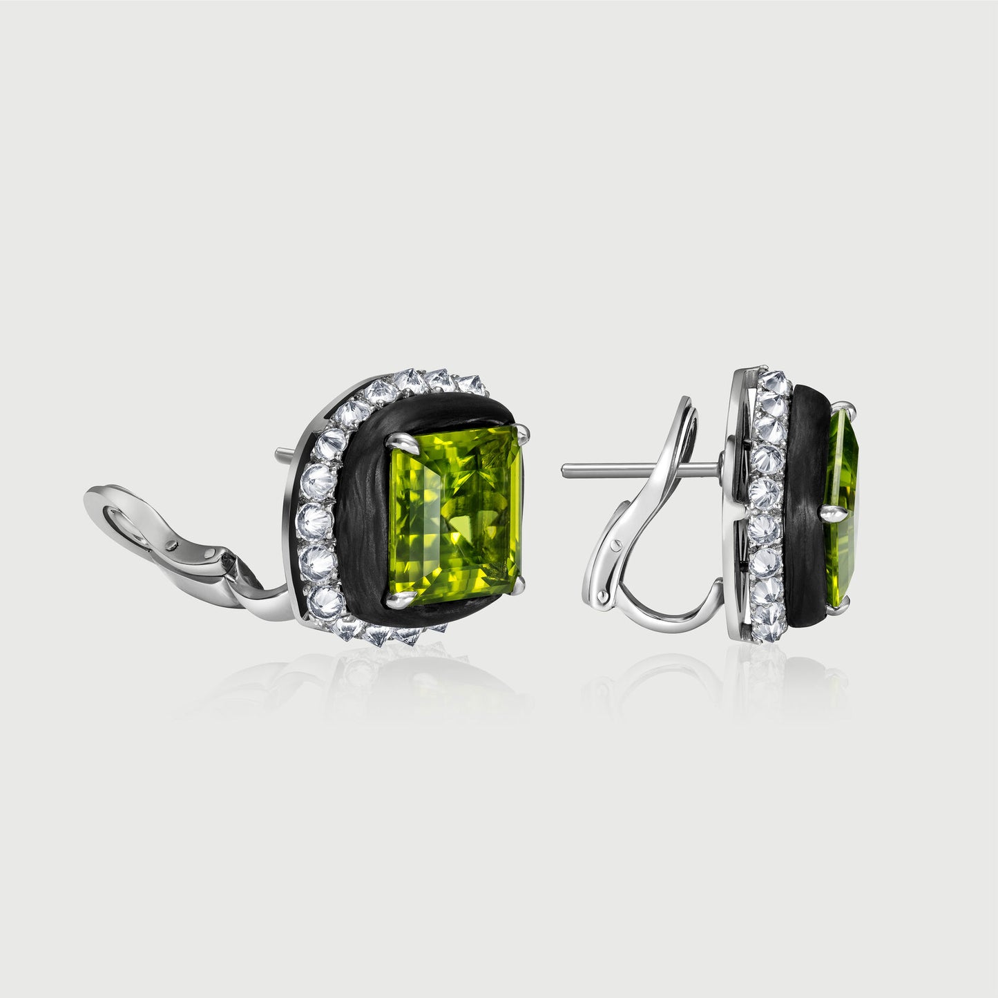 Peridot & Diamond Earrings