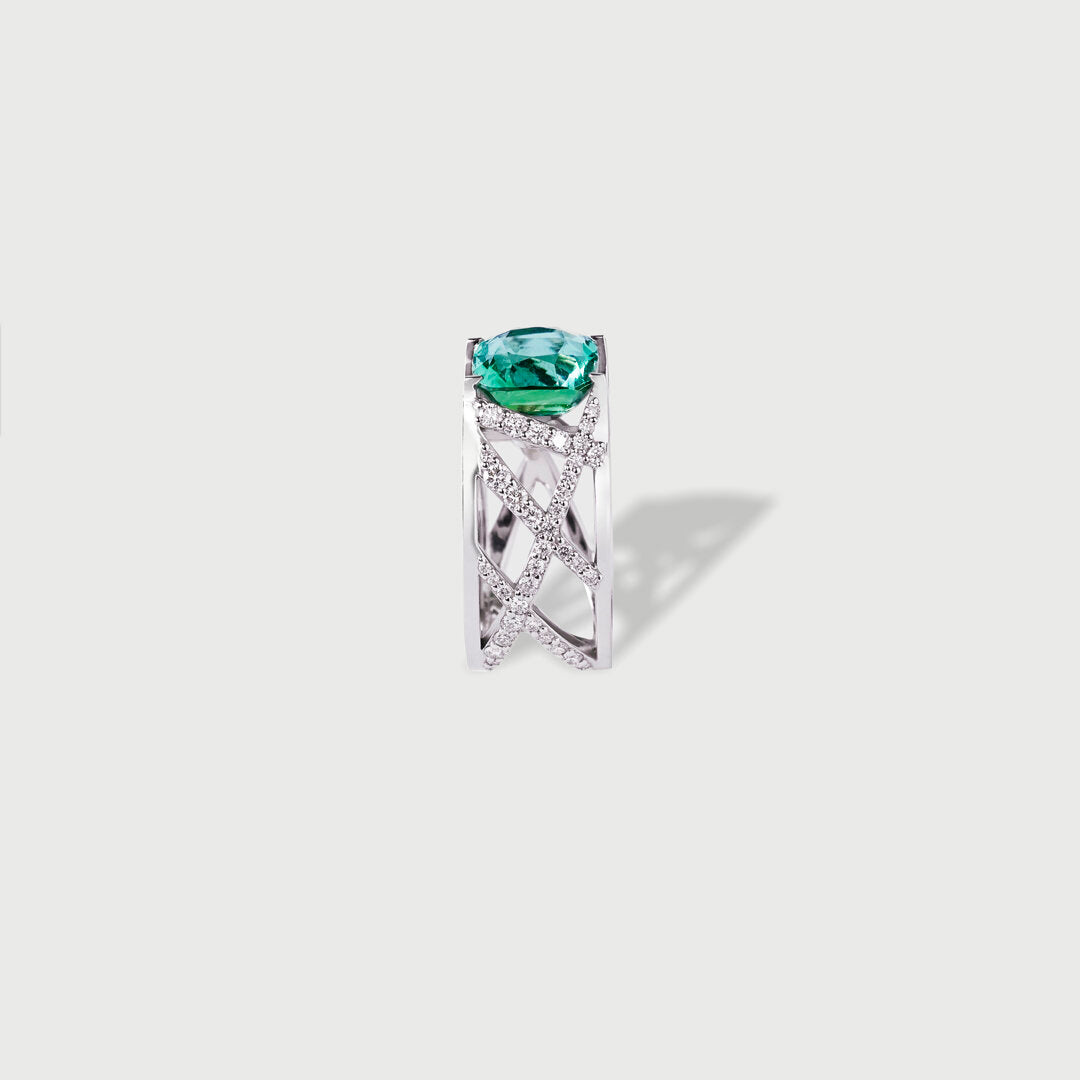 Tokyo Tourmaline & Diamond Ring