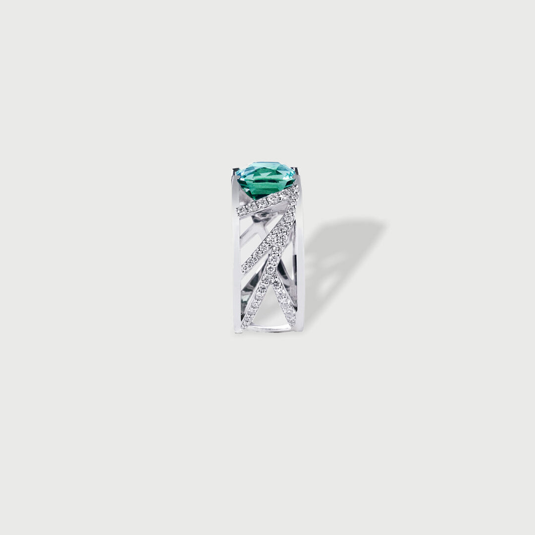 Tokyo Tourmaline & Diamond Ring