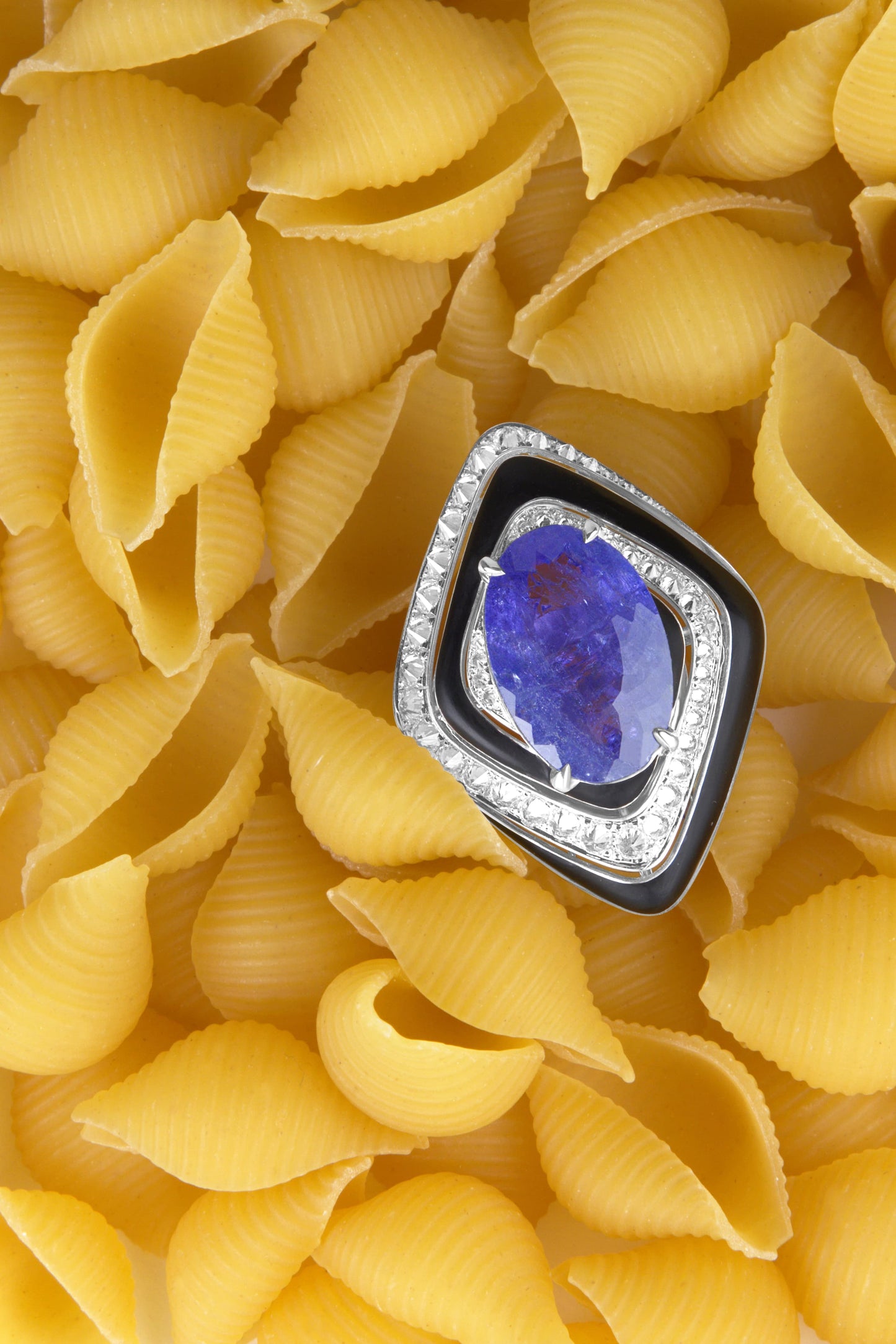 Tanzanite Brooch in Enamel
