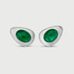 Emerald Cabochon Earrings