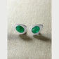Emerald Cabochon Earrings