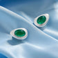 Emerald Cabochon Earrings