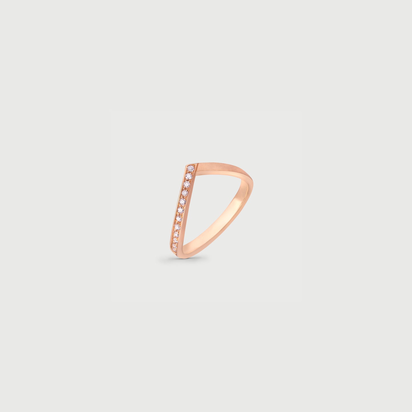 Vector Stack Ring Demi Pave