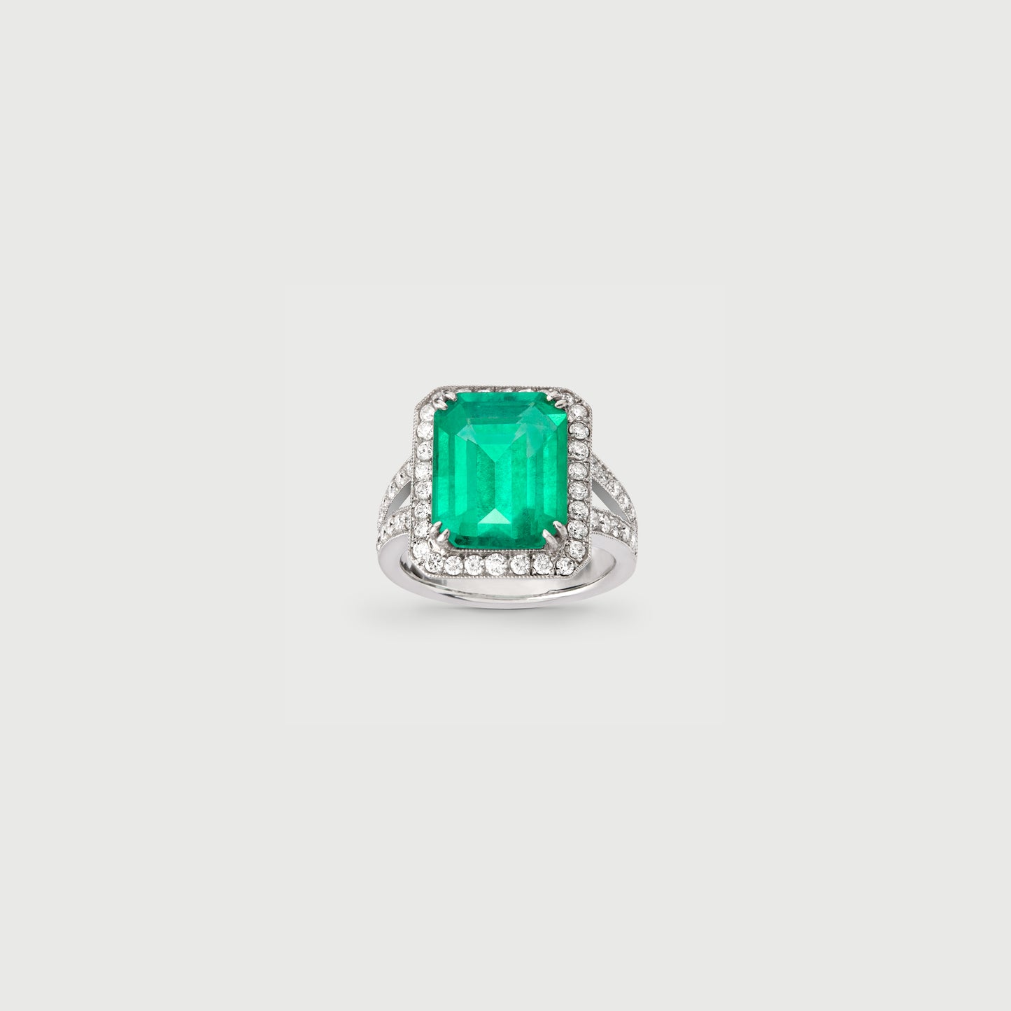 Columbian Emerald & Diamond Cocktail Ring