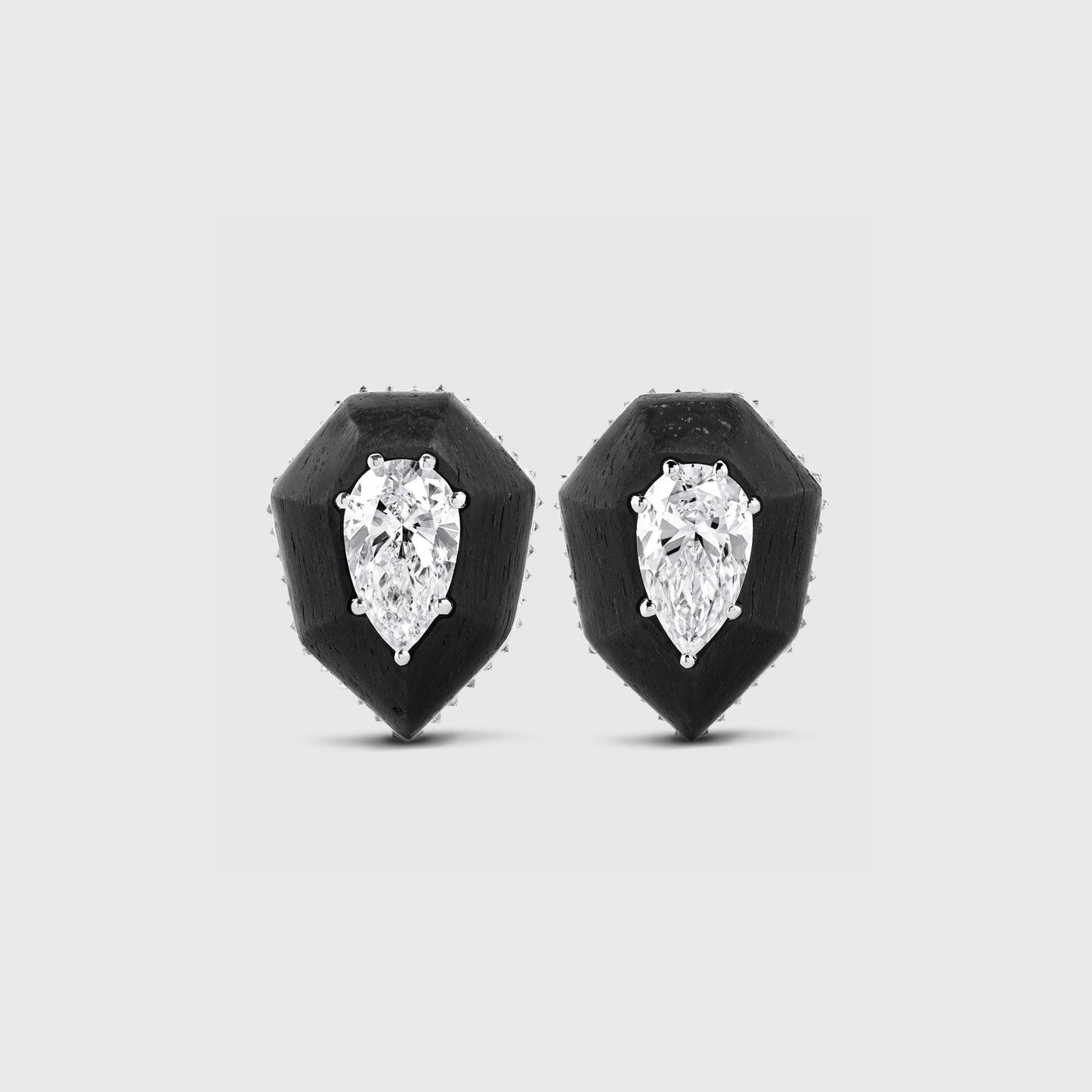 Carbon Fiber Earrings with Removable Jackets