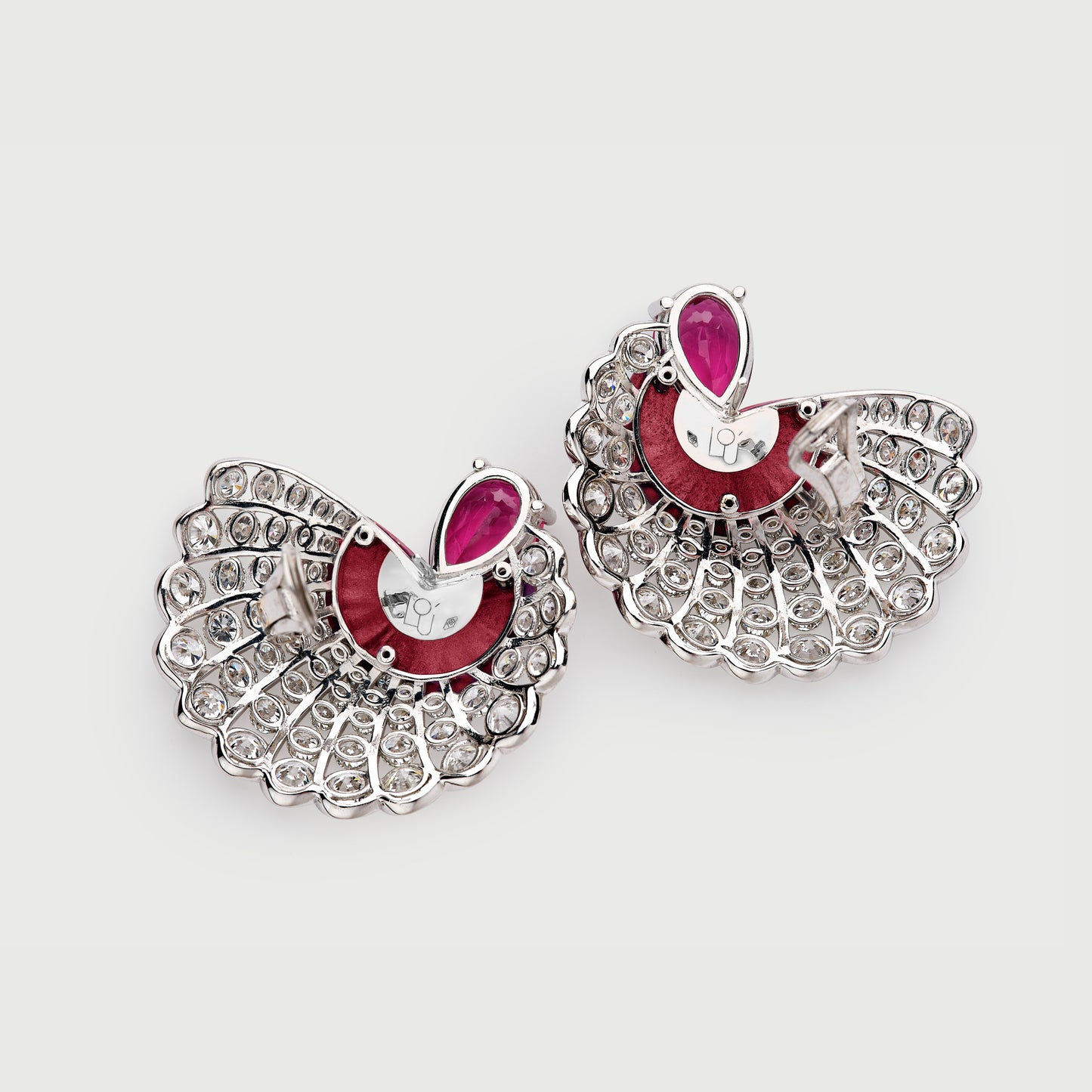 Rubellite & Diamond Earrings