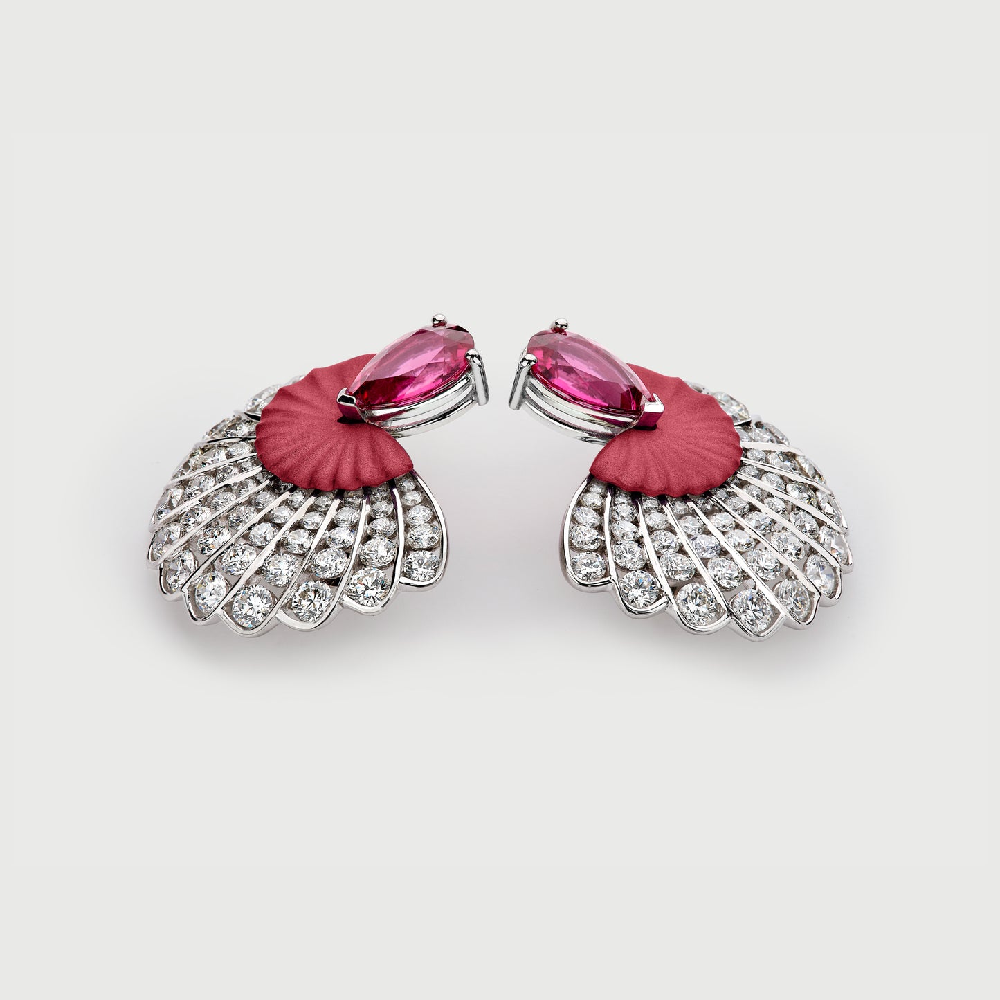 Rubellite & Diamond Earrings