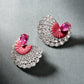 Rubellite & Diamond Earrings