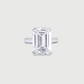 Diamond Emerald Cut Engagement Ring