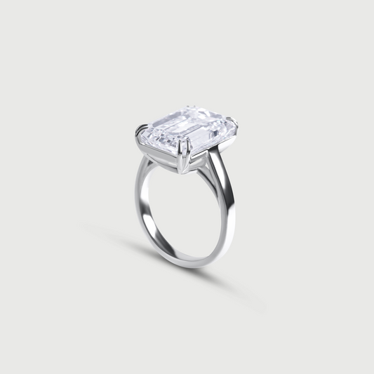 Diamond Emerald Cut Engagement Ring