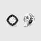 Black Titanium & White Diamonds Stud Earrings