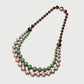 Necklace in Brown Titanium with Emeralds & Diamonds