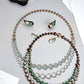 Necklace in Brown Titanium with Emeralds & Diamonds