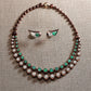 Necklace in Brown Titanium with Emeralds & Diamonds