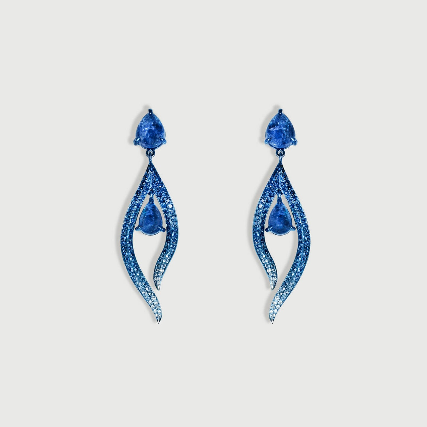 Monumenta Tanzanite & Sapphire Earrings