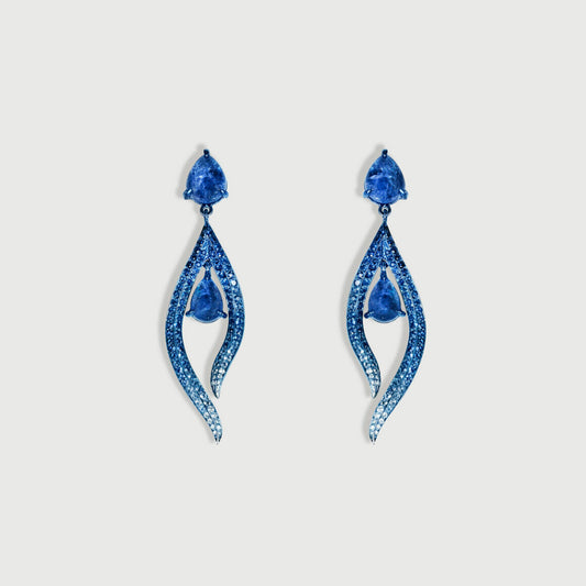 Monumenta Tanzanite & Sapphire Earrings