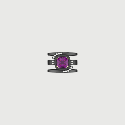 Rhodolite & Diamond Ring
