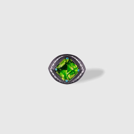 Peridot & Diamond Ring